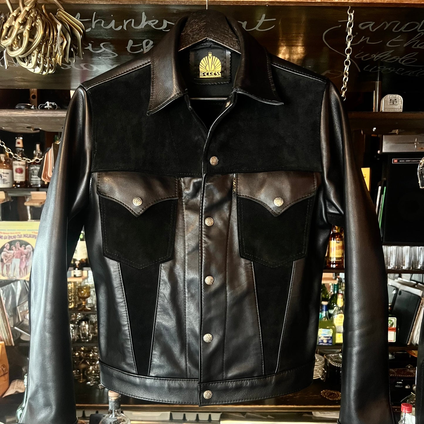 🐂1950s Short Horn Type Trucker"Carnaby Rock Hunter"Black Shadow🐂