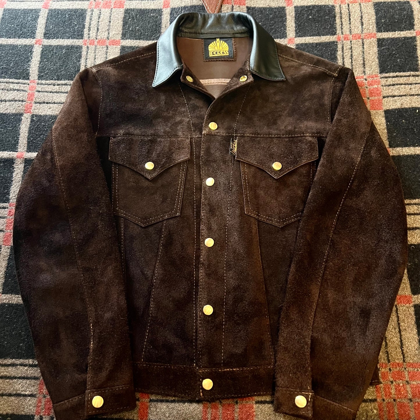 🐂1950s Short Horn Type Trucker"Carnaby Rock Hunter"Dark Brown🐂