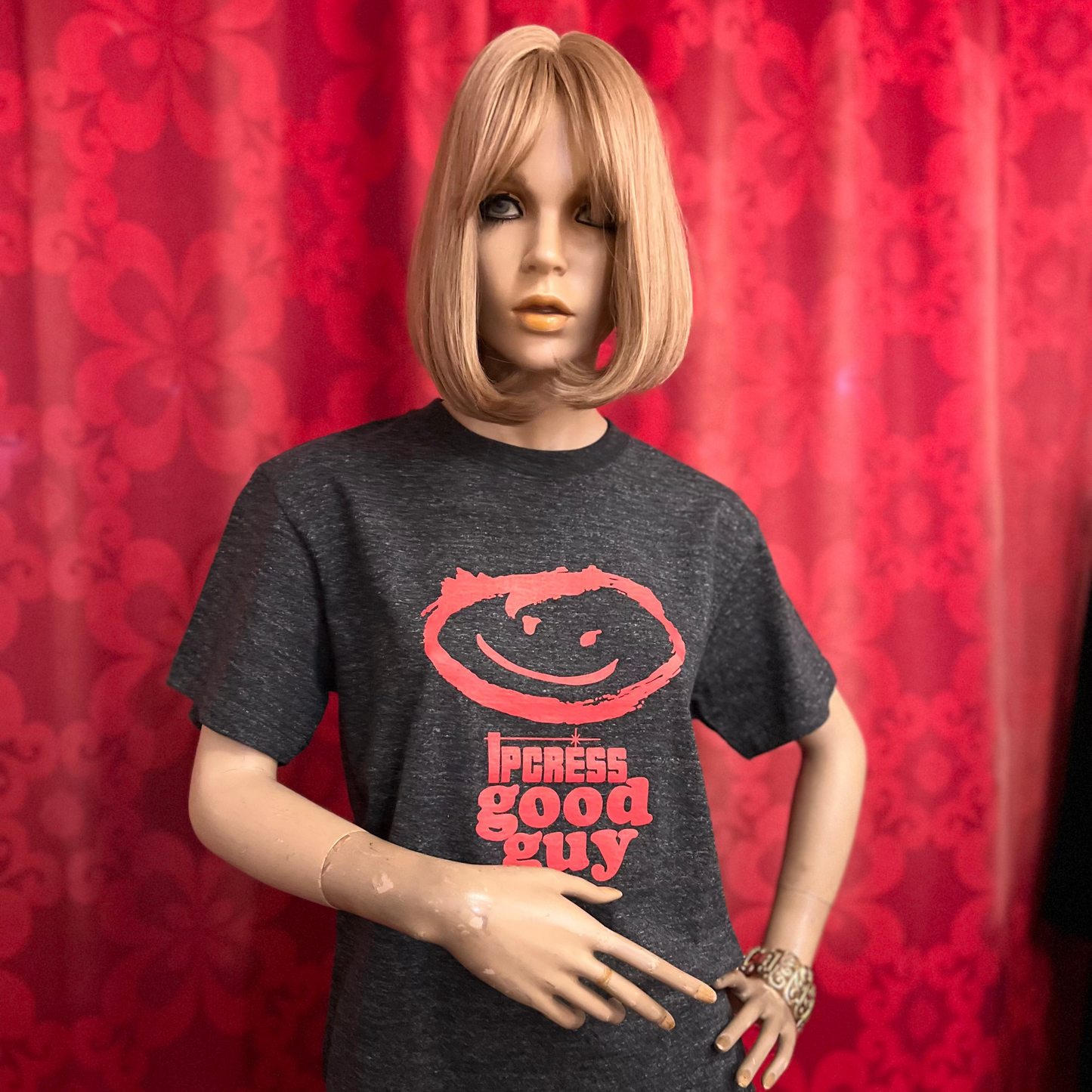 "Ipcress Good Guy"Hand Printed Cotton T-Shirt