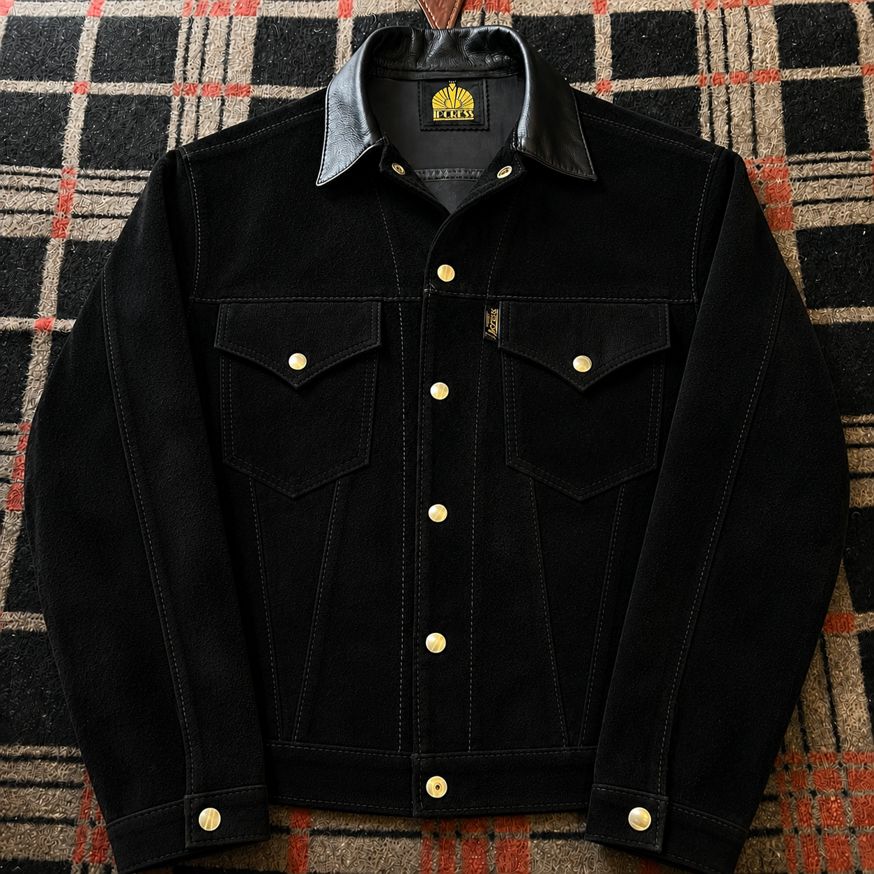 🐂1950s Short Horn Type Trucker"Carnaby Rock Hunter"Black🐂