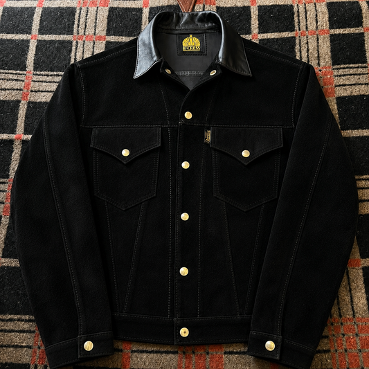 🐂1950s Short Horn Type Trucker"Carnaby Rock Hunter"Black🐂